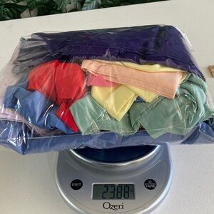 2.38 lb Colorful Fabric Bundle of Neutral Pastels Theme